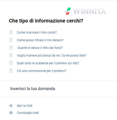 Servizio di supporto chat online sul sito